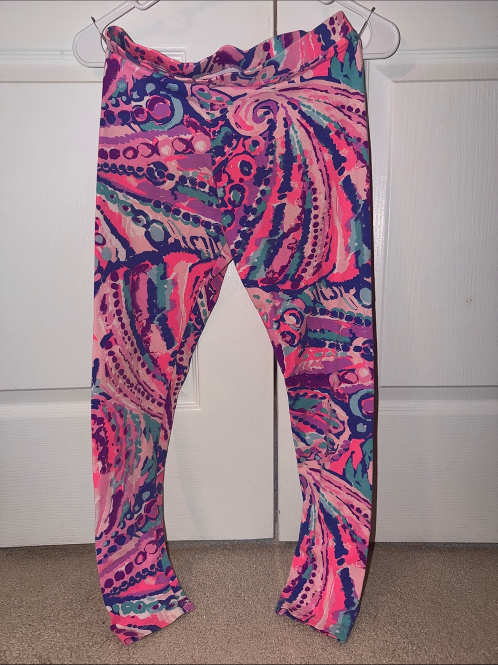 Lilly Pulitzer Girls XL (12-14) Pink & Purple Patterned Leggings